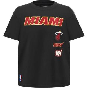 Pro Standard Big Boys NBA Miami Heat Retro Classics Short Sleeve Taping Tee Black M