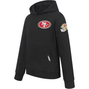Pro Standard Big Boys NFL Classic Chenille Pull Over Hoodie Cardinal(Black)