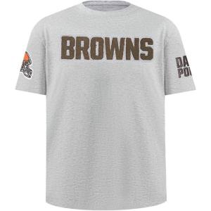 Pro Standard Big Boys NFL Cleveland Browns Classic Chenille Short Sleeve Tee Heather Grey S