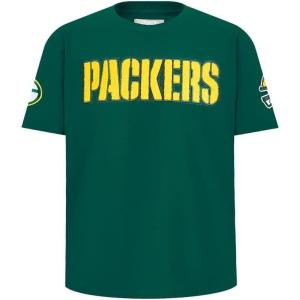 Pro Standard Big Boys NFL Green Bay Packers Classic Chenille Short Sleeve Tee Forest Green S