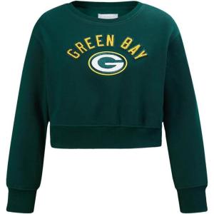Pro Standard Big Girls NFL Classic Essentials Crewneck Sweatshirt(Forest Green)