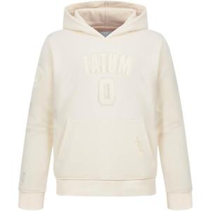 Pro Standard NBA boys Big Boys Nba Boston Celtics Neutrals Player Fleece Pull Over Hoodie(Eggshell)