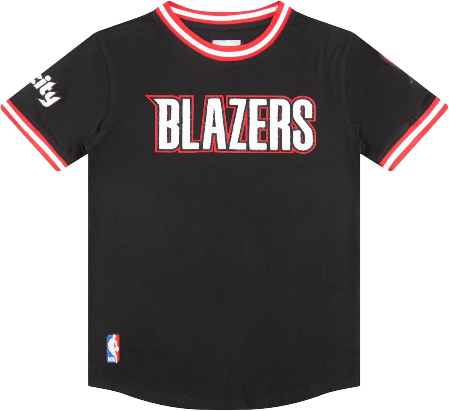 image:imageBig Boys NBA Classic Chenille Cotton Taping TeeBlackRed