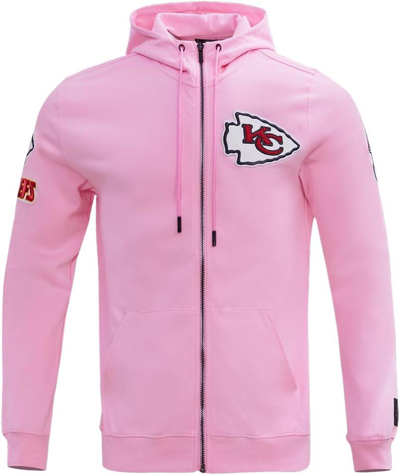 image:imagePro Standard Mens NFL Classic Chenille Full Zip HoodiePink