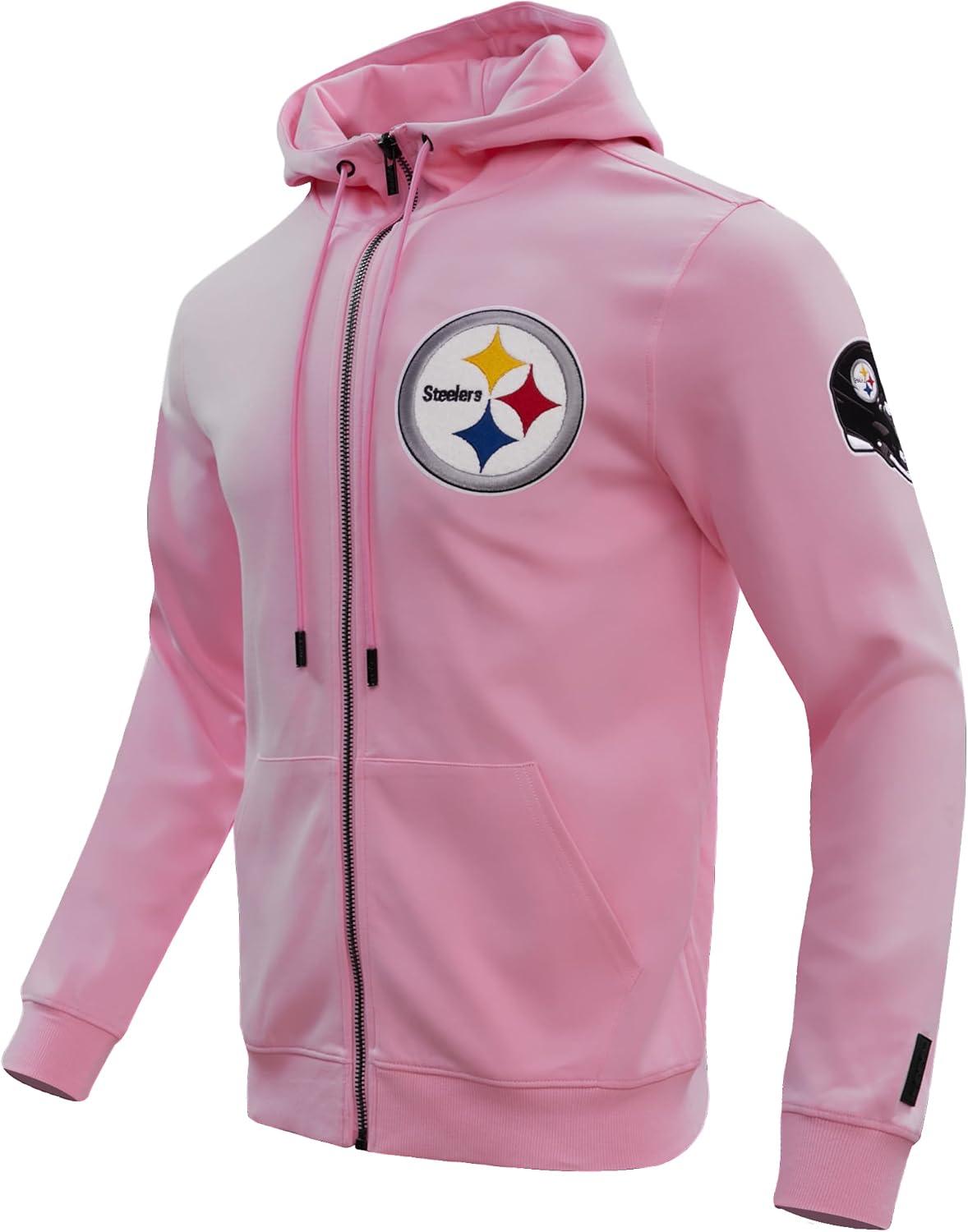 image:imagePro Standard Mens NFL Classic Chenille Full Zip HoodiePink