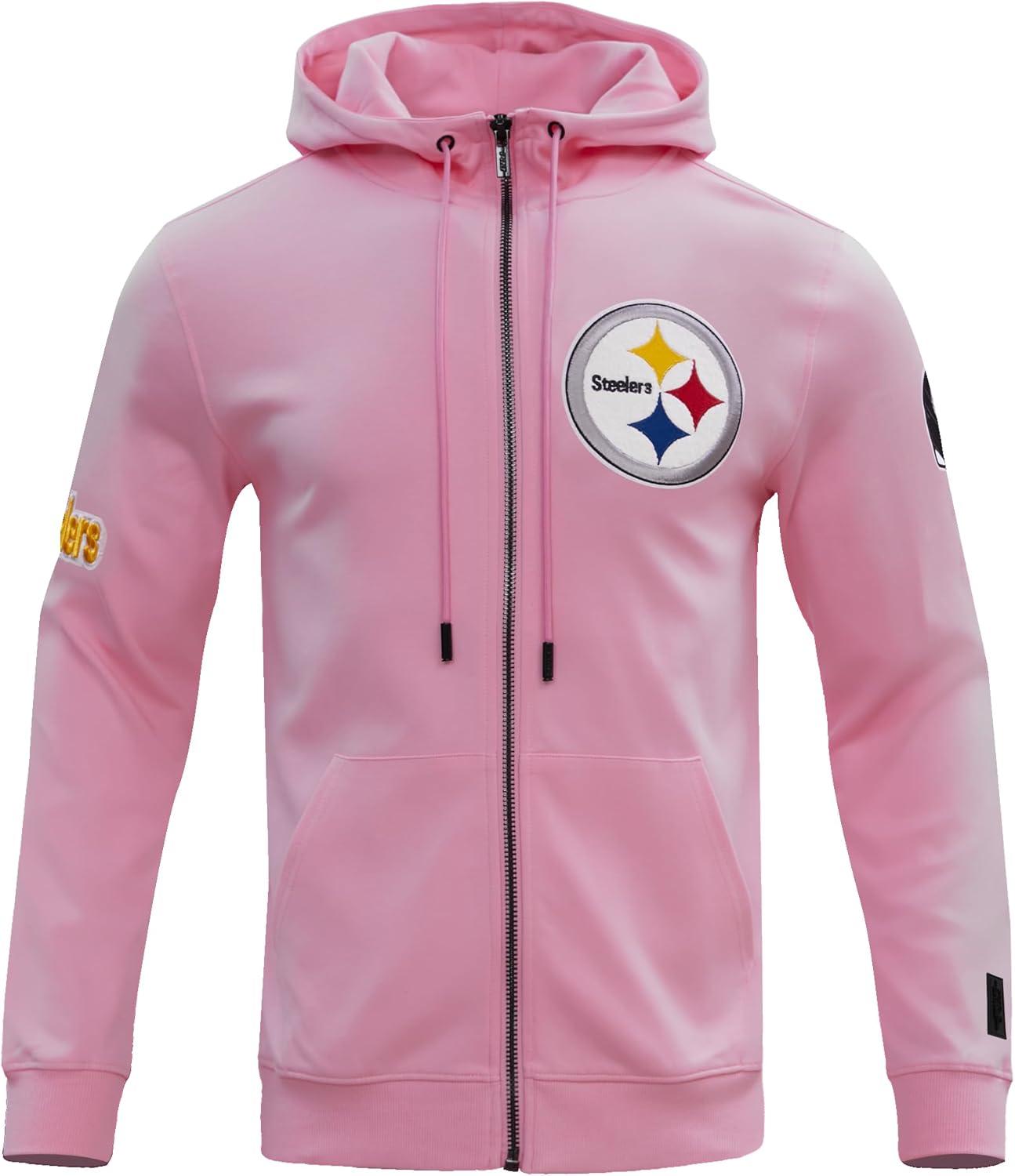 image:imagePro Standard Mens NFL Classic Chenille Full Zip HoodiePink