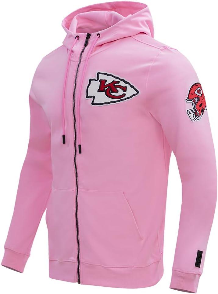 image:imagePro Standard Mens NFL Classic Chenille Full Zip HoodiePink