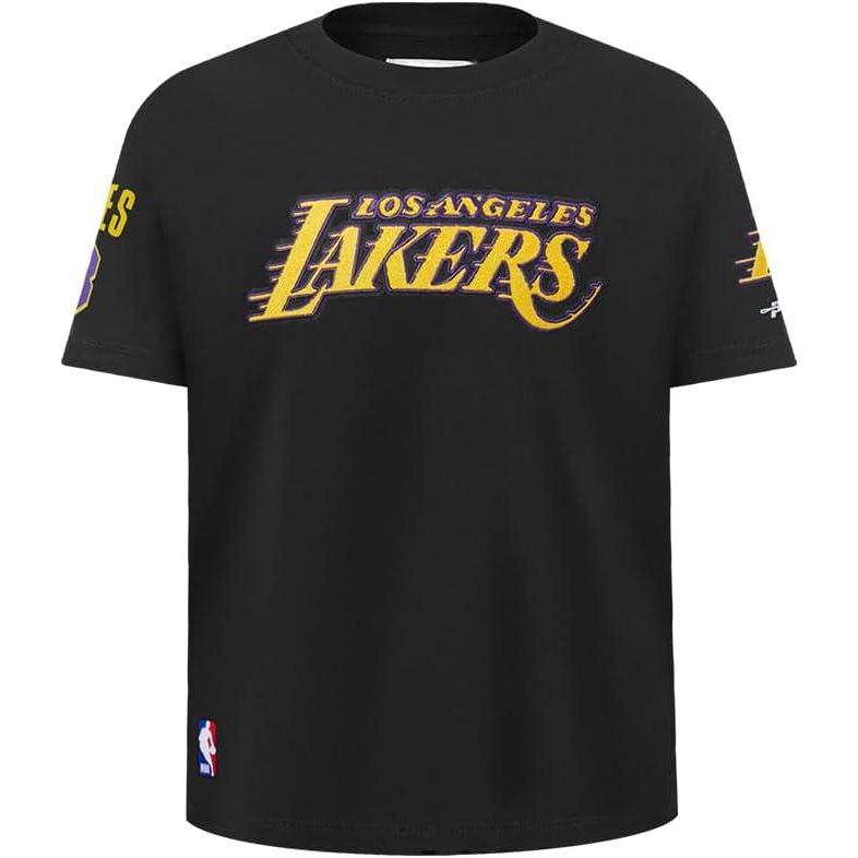 image:imagePro Standard Big Boys NBA Los Angeles Lakers Lebron James 23 Classic Player Short Sleeve Tee Black L