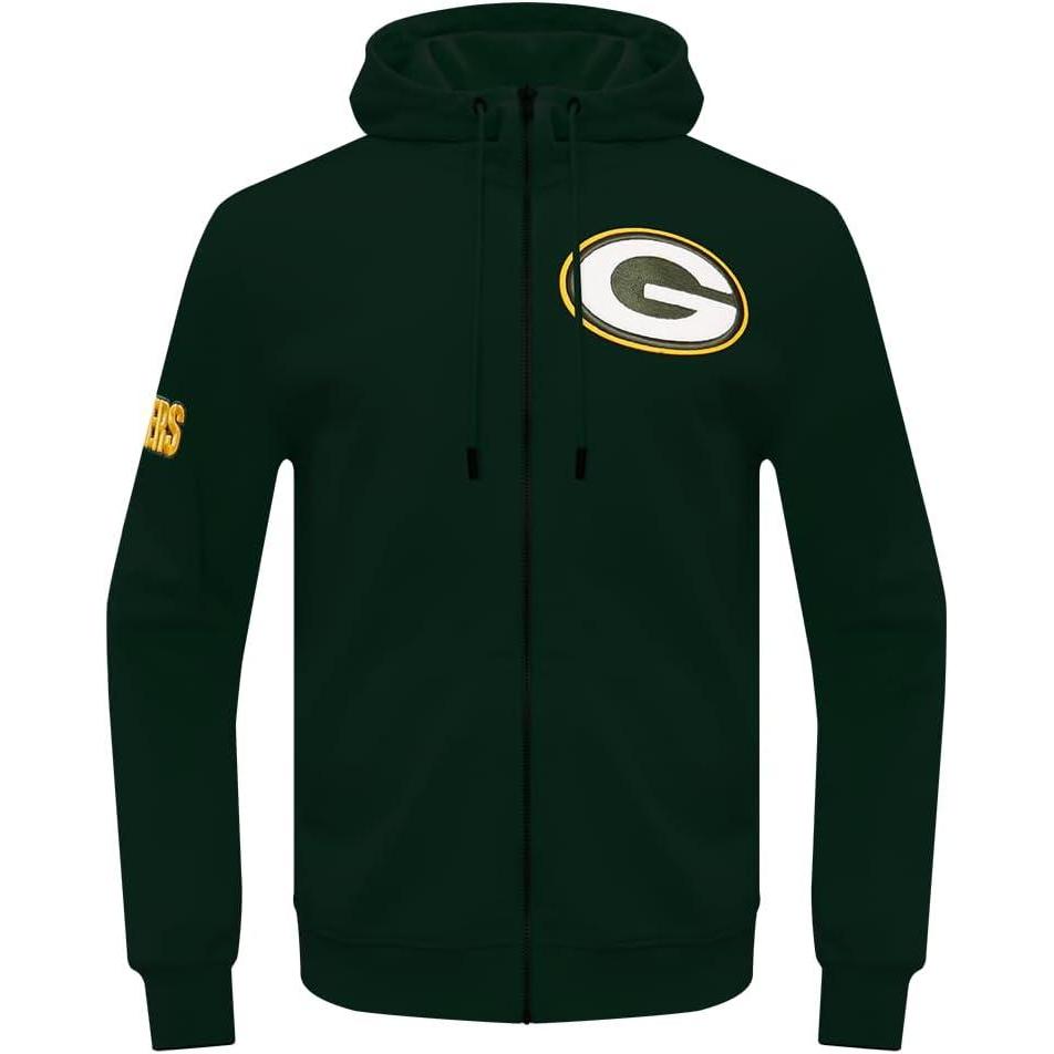 image:imagePro Standard Mens NFL Classic Chenille Full Zip HoodieForest Green