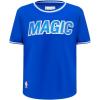 Big Boys NBA Classic Chenille Cotton Taping Tee(Royal Blue)