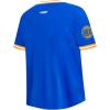 Big Boys NBA Classic Chenille Cotton Taping Tee(Royal Blue/Orange)