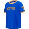 Big Boys NBA Classic Chenille Cotton Taping Tee(Royal Blue/Orange)