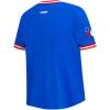 Big Boys NBA Classic Chenille Cotton Taping Tee(Royal Blue/Red)
