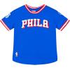Big Boys NBA Classic Chenille Cotton Taping Tee(Royal Blue/Red)