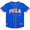 Big Boys NBA Mesh Button Down Top(Royal Blue/Red)
