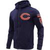 Pro Standard Mens NFL Classic Chenille Full Zip Hoodie(Midnight Navy)