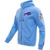 Pro Standard Mens NFL Classic Chenille Full Zip Hoodie(University Blue)