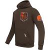 Pro Standard Mens NFL Classic Chenille Pull Over Hoodie(Brown)