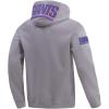 Pro Standard Mens NFL Classic Chenille Pull Over Hoodie(Gray)