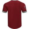 Pro Standard Mens NFL Classic Chenille Short Sleeve Tee(Cardinal Red/Black)
