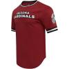 Pro Standard Mens NFL Classic Chenille Short Sleeve Tee(Cardinal Red/Black)