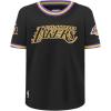Big Boys NBA Classic Chenille Cotton Taping Tee(Black/Purple)