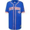 Big Boys NBA Mesh Button Down Top(Royal Blue/Orange)