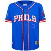 Big Boys NBA Mesh Button Down Top(Royal Blue/Red)