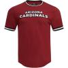 Pro Standard Mens NFL Classic Chenille Short Sleeve Tee(Cardinal Red/Black)