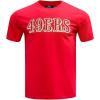 Pro Standard Mens NFL Classic Chenille Short Sleeve Tee(Red)