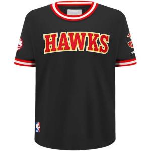 Big Boys NBA Classic Chenille Cotton Taping Tee(Black/Red)