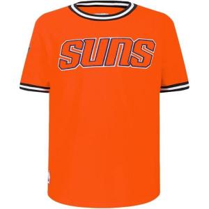 Big Boys NBA Classic Chenille Cotton Taping Tee(Orange/Black)
