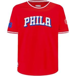 Big Boys NBA Classic Chenille Cotton Taping Tee(Red)