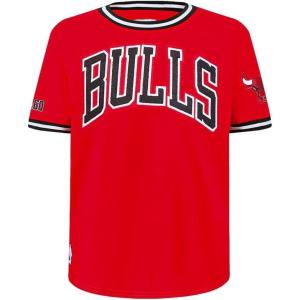Big Boys NBA Classic Chenille Cotton Taping Tee(Red/Black)