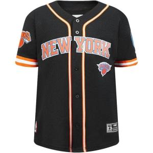 Big Boys NBA Mesh Button Down Top(Black/Orange)