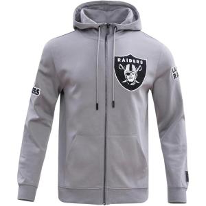 Pro Standard Mens NFL Classic Chenille Full Zip Hoodie(Grey)