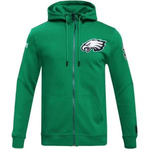 Pro Standard Mens NFL Classic Chenille Full Zip Hoodie(Kelly Green)