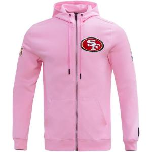 Pro Standard Mens NFL Classic Chenille Full Zip Hoodie(Pink)