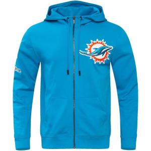 Pro Standard Mens NFL Classic Chenille Full Zip Hoodie(Teal)
