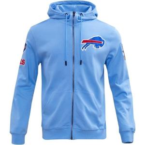 Pro Standard Mens NFL Classic Chenille Full Zip Hoodie(University Blue)