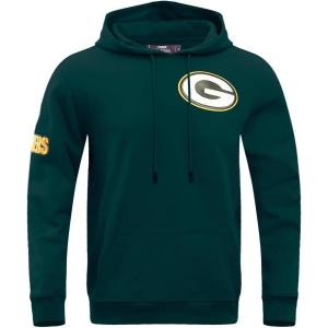 Pro Standard Mens NFL Classic Chenille Pull Over Hoodie(Forest Green)