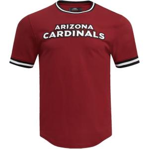 Pro Standard Mens NFL Classic Chenille Short Sleeve Tee(Cardinal Red/Black)