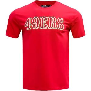 Pro Standard Mens NFL Classic Chenille Short Sleeve Tee(Red)