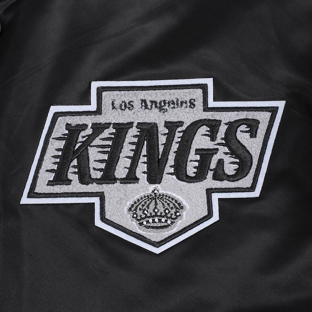 image:imagePro Standard Mens NHL Old English Satin JacketBlackGray