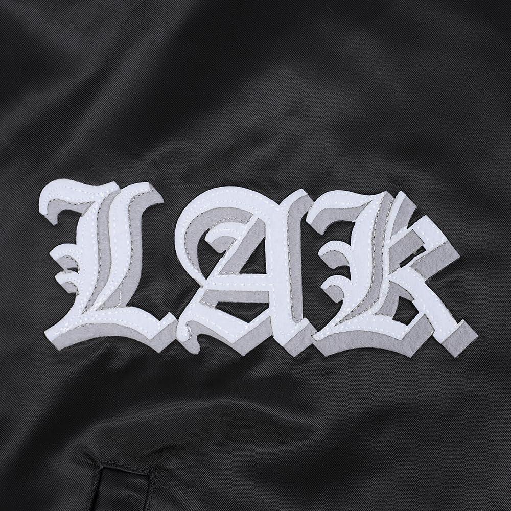 image:imagePro Standard Mens NHL Old English Satin JacketBlackGray