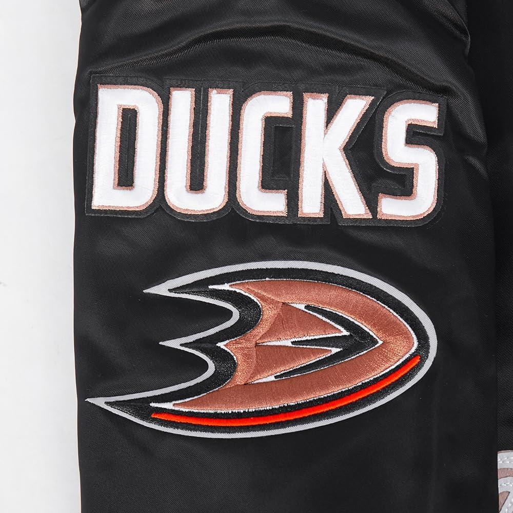 image:imagePro Standard Mens NHL Old English Satin JacketBlackOrange