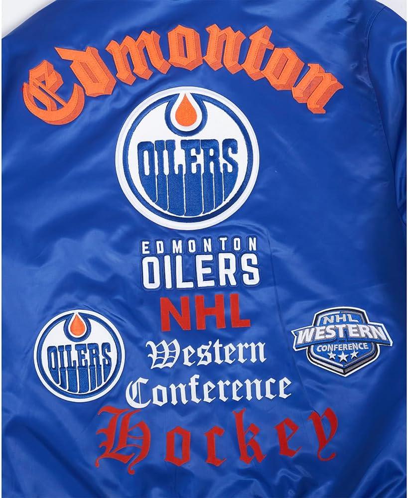 image:imagePro Standard Mens NHL Old English Satin JacketDodger Blue