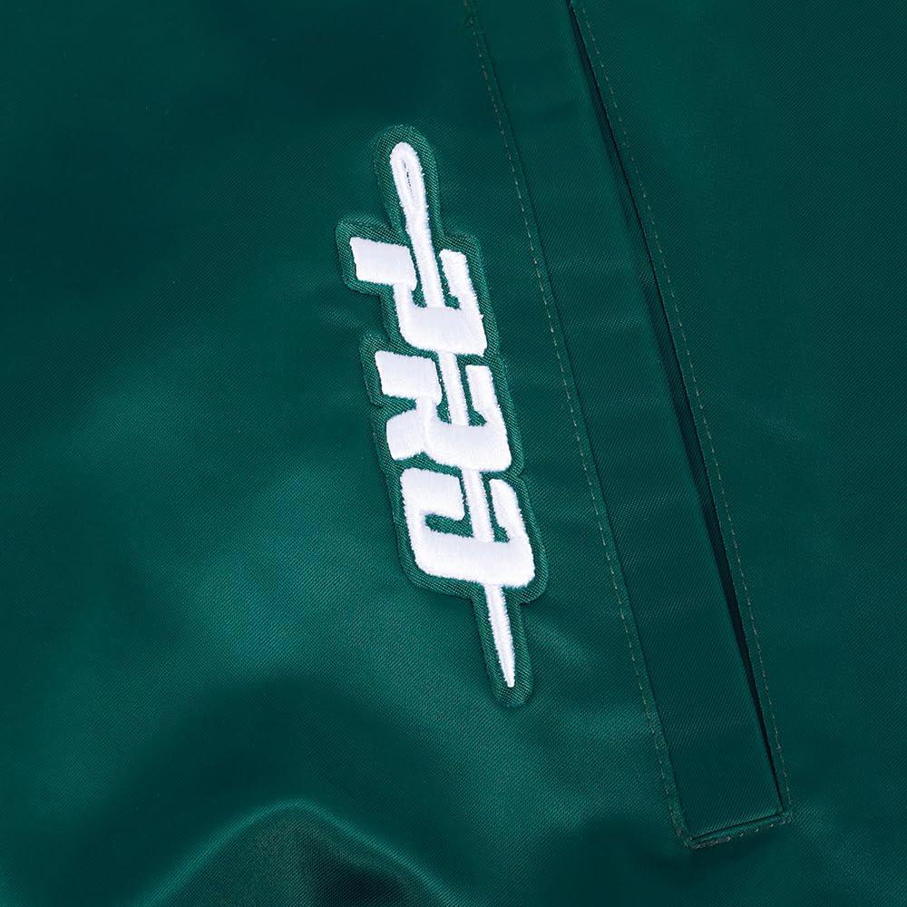 image:imagePro Standard Mens NHL Old English Satin JacketForest Green