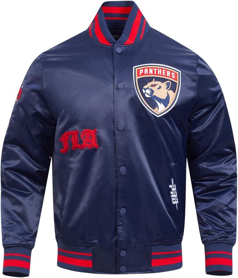 image:imagePro Standard Mens NHL Old English Satin JacketMidnight NavyRedMidnight Navy