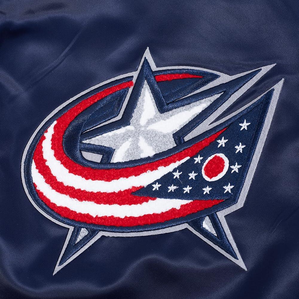 image:imagePro Standard Mens NHL Old English Satin JacketMidnight NavyRedMidnight Navy